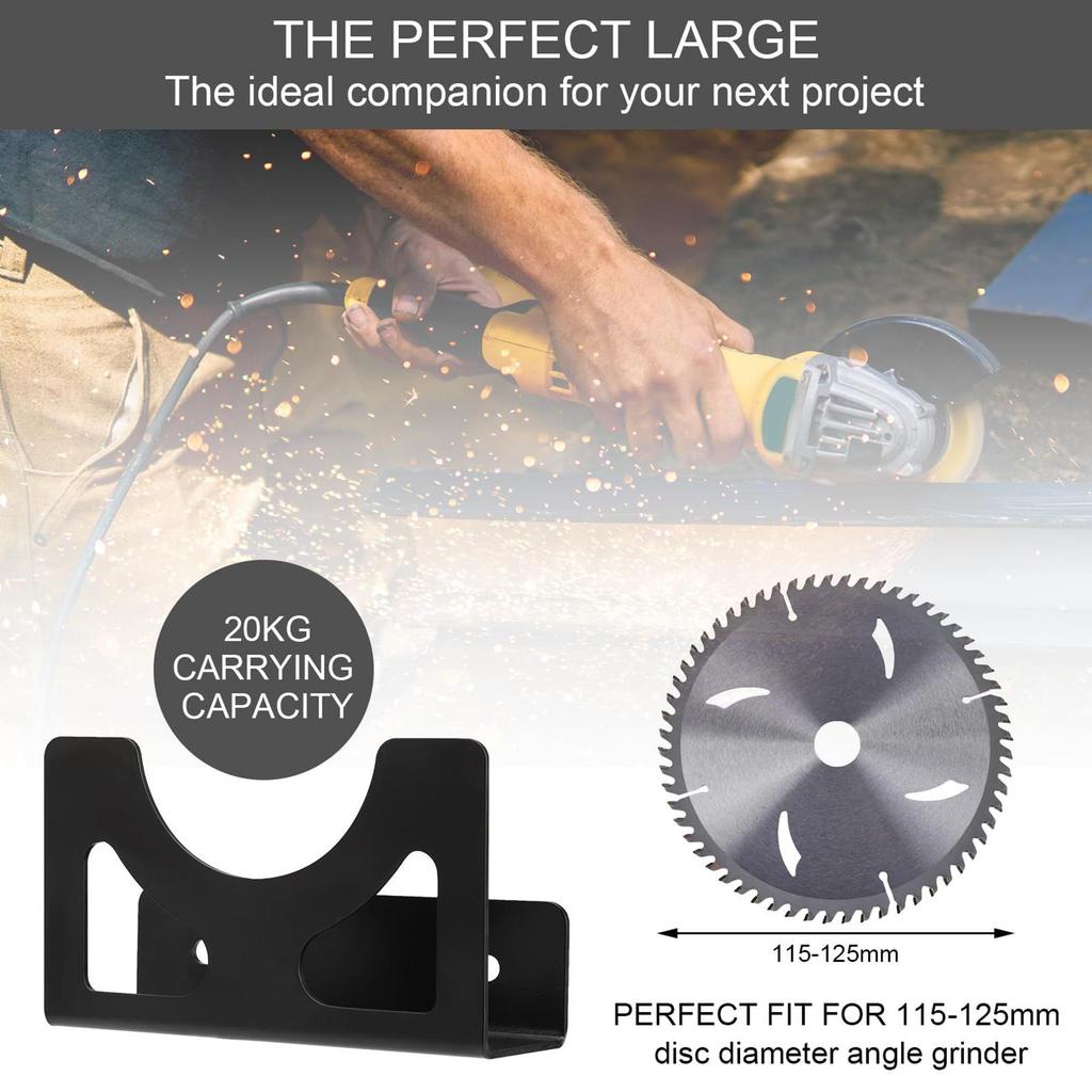 Angle Grinder Holder Metal Angle Grinder Rack Polishers Wall Mount Storage Bracket for Workshop Home Garage