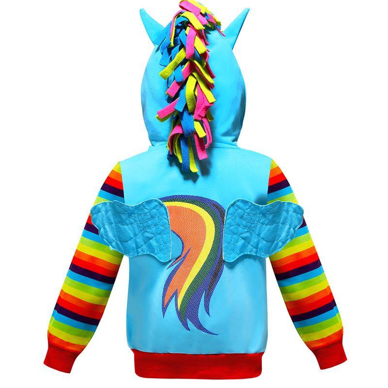 Girl's My Little Pony: Friendship Is Magic Striped Sleeves Sweatshirt Hoodie Coat