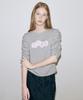 SINOON Soft Shirring T-Shirt (Melange Gray)