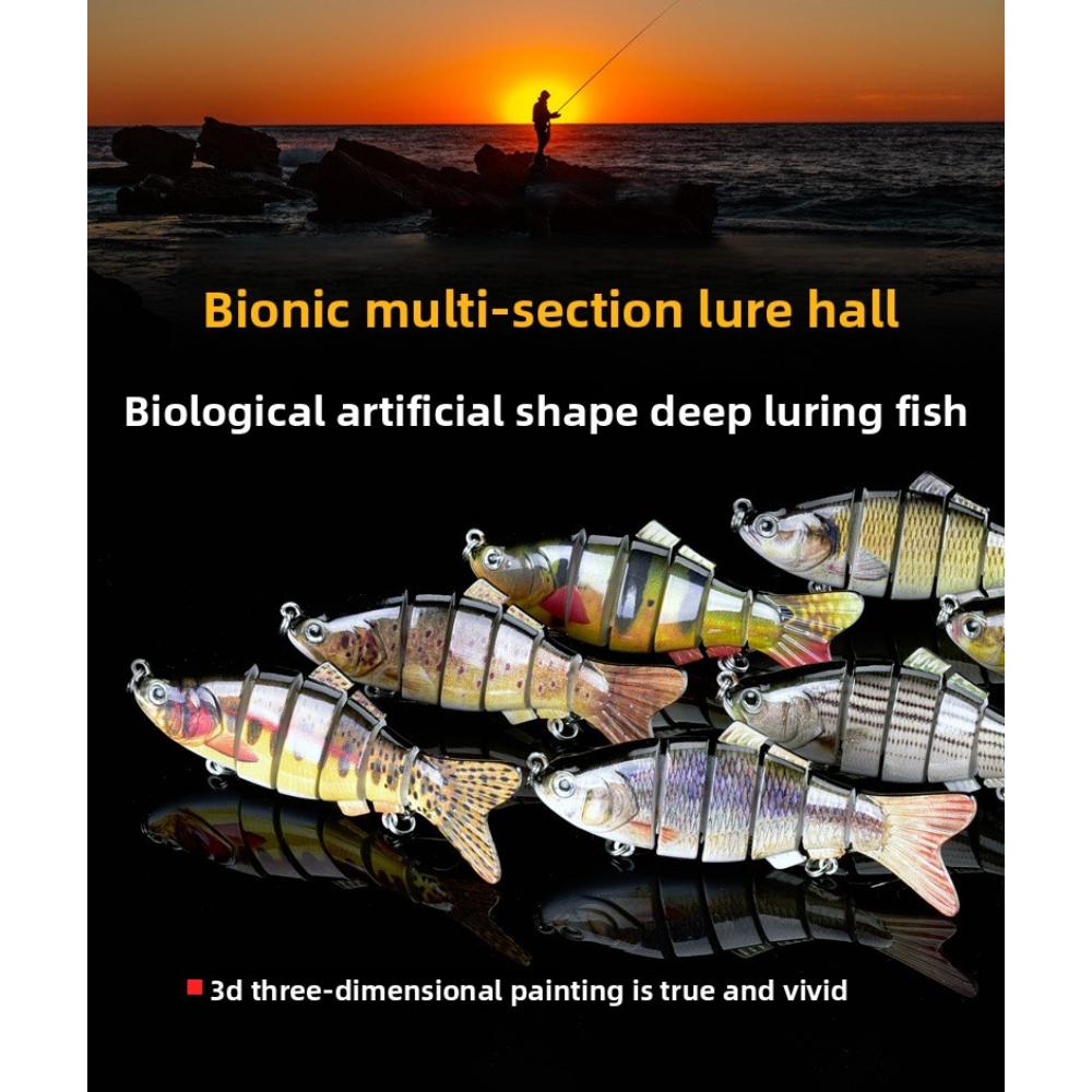 Simulierter mehrteiliger Fisch 7cm-6 Abschnitte Luya-Köder, Hardbait und Kunstköder