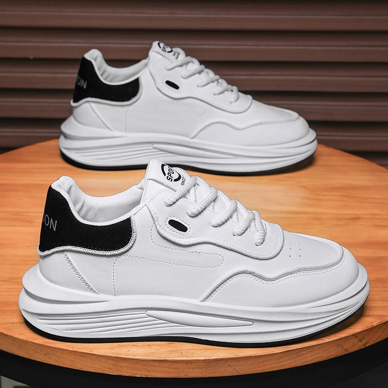 Men's Shoes New Spring Light White Shoes Board Shoes Trendy Versatile Fashionable and Breathable Teenager Niche Trendy Shoes