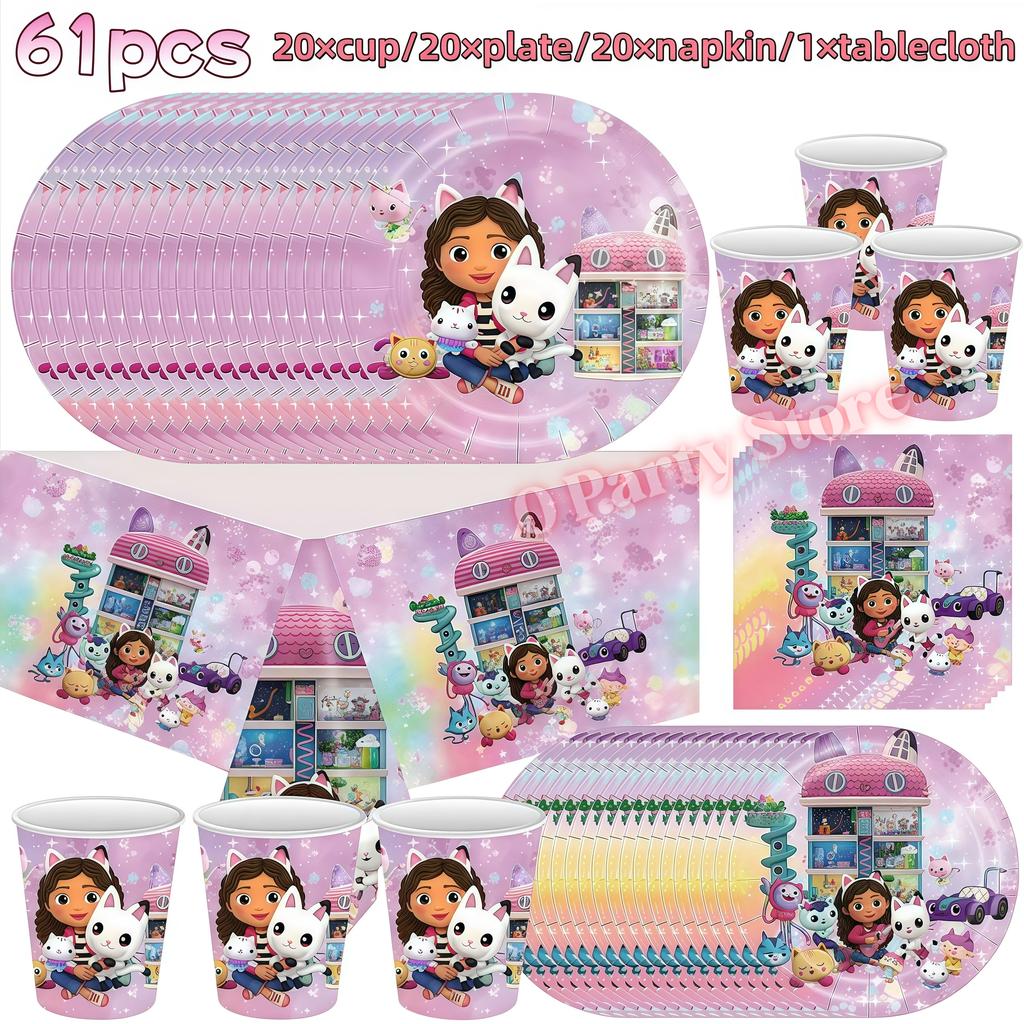 Gabby Dollhouse Keychains Birthday Party Decoration Supplies School Carnival Reward Gift Bag Fillers Kids Favor Gift Party Decor