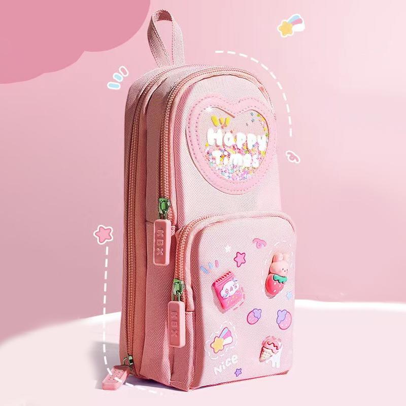 

Пенал большой емкости для хранения канцелярских принадлежностей для студентов, 3 слоя, 6 сеток, школьные принадлежности