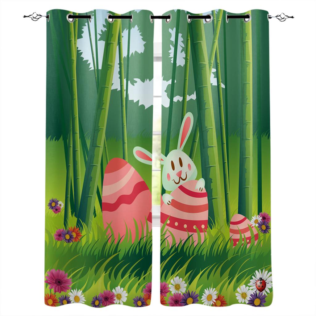 Påskägg Färgade Kärlek Dekoration Hem Gardiner Hushållsartiklar Vardagsrum Sovrum Gardin