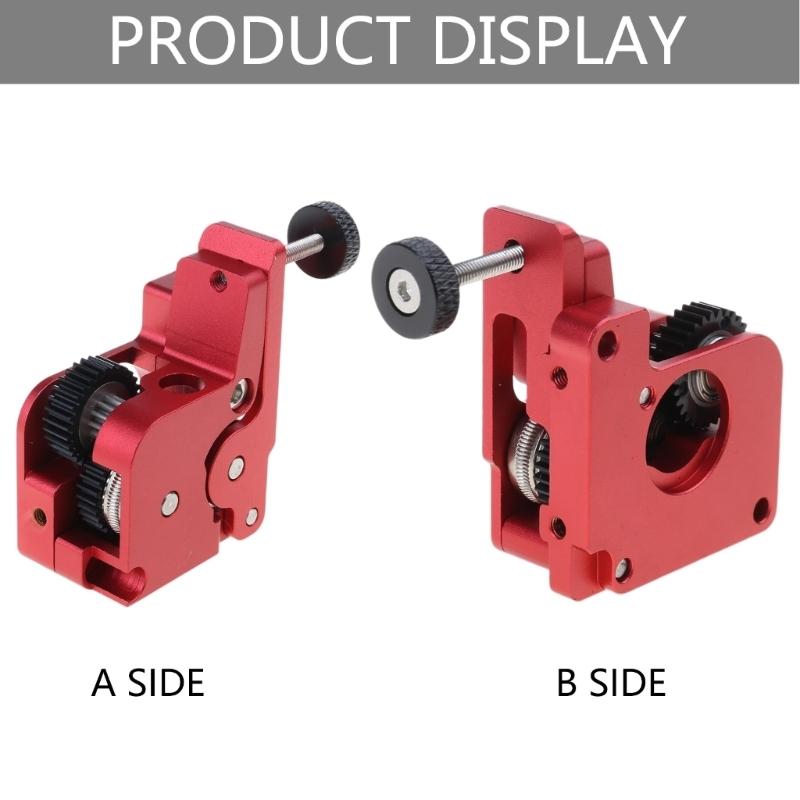 Metal Extruder for 3D Printer, Strong Two Gear Feed for ABS PETG Widely Filaments Compatibility