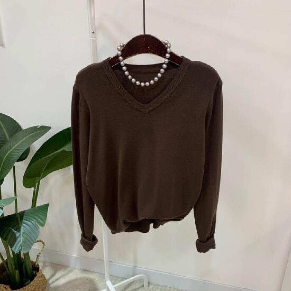 C S In The Room Men taCker Wool baSiC Solid V neCk Long SleeVe Knit 10Color