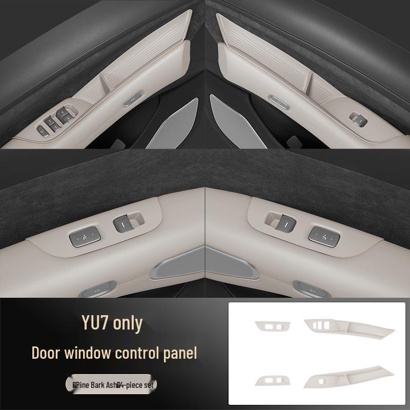 Compatible Xiaomi YU7 Car Window Lift Panel Sticker for 25 Models - Glass Lift Panel & Button Frame Pad.