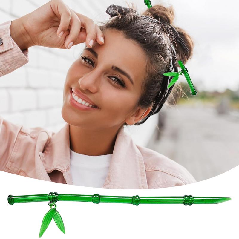 Dekorative chinesische Haarnadel Bambusform Haarstäbchen für Frauen Nadeln Dutt-Halter Harz Kopfschmuck Haarnadel für Tee-Kunst-Ausstellung