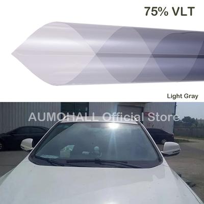 75%VLT Light Gray Car Windscreen Tint Front Rear Window Foils Heat Insulation 68% Windshield Solar Tinting Film 75x300cm