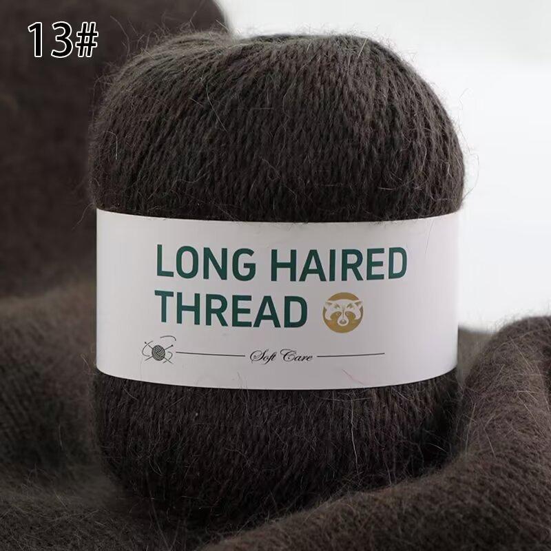 Filato di Pile di Visono a Pelo Lungo 50G Cappello Sciarpa Giacca Lavorati a Mano Moda Autunno Inverno Filato