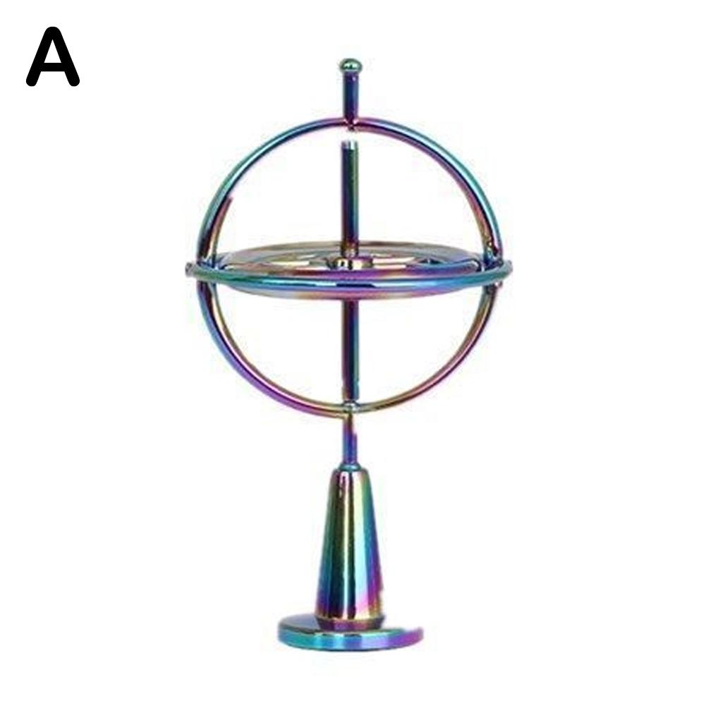 Self-Balancing Gyroscope Anti-Gravity Decompression Educational Toy Six Generations Colorful Finger Gyroscope Gift For Kids T7X2