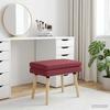 Double Layer Bench Wine Red 60 X 40 X 46 Cm Fabric