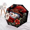 1pc Happy Snowman Cartoon Umbrella, Portable Compact Umbrella, Suitable for Camping, Hiking and Travel A051