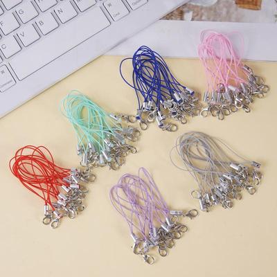 50Pcs Polyester Cord Lobster Clasp Cell Phone Lanyard Cords For Keychain Crafts Handmade Phone Rope Toys Diy Jewelry Making