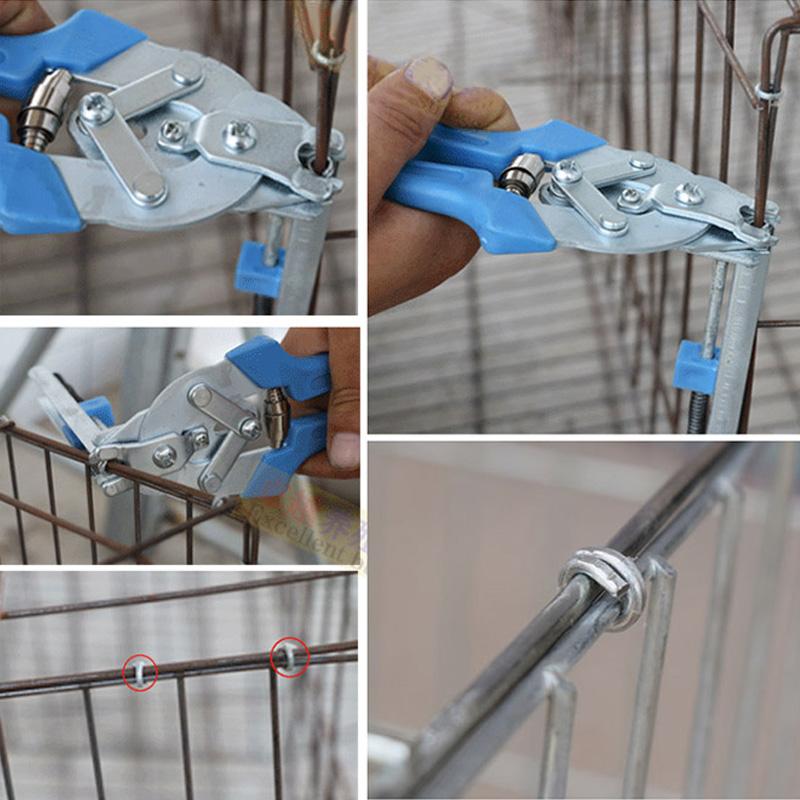 High Quality Poultry Cage Pliers Installation Clamp 600M Nails Animal wire Cages Repair Chicken Rabbit Cage Tools Tie Cage Clamp