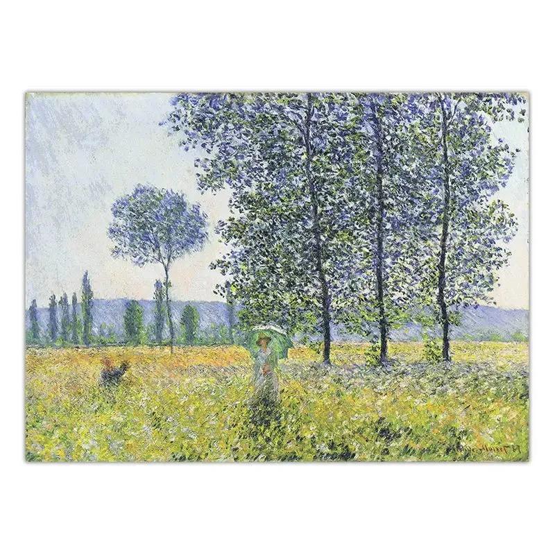 Vintage Spring Poppy Field Canvas Wall Art Retro Decorative Painting for Living Room Bedroom Classic HD Print Poster Home De