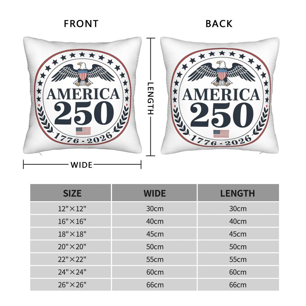 America 250 Year Anniversary Pillowcases Stuff Printing Cushion Cover Decorations Pillow Case Cover Home Multi-Size