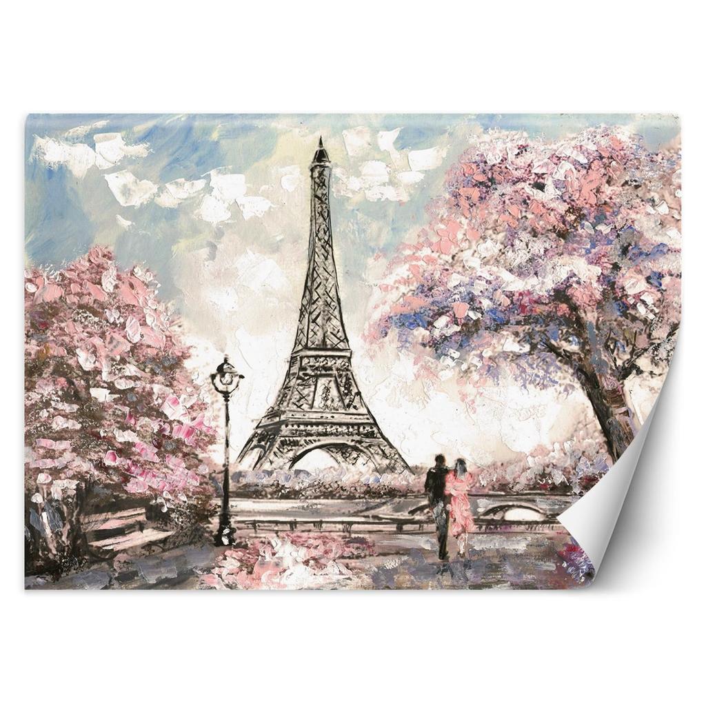 Wallpaper Paris Eiffel Tower like painted