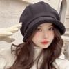 Classic Autumn Winter Plush Beret Hat Cold Prevention Leisure Bucket Hat Women Basin Cap  Vacation