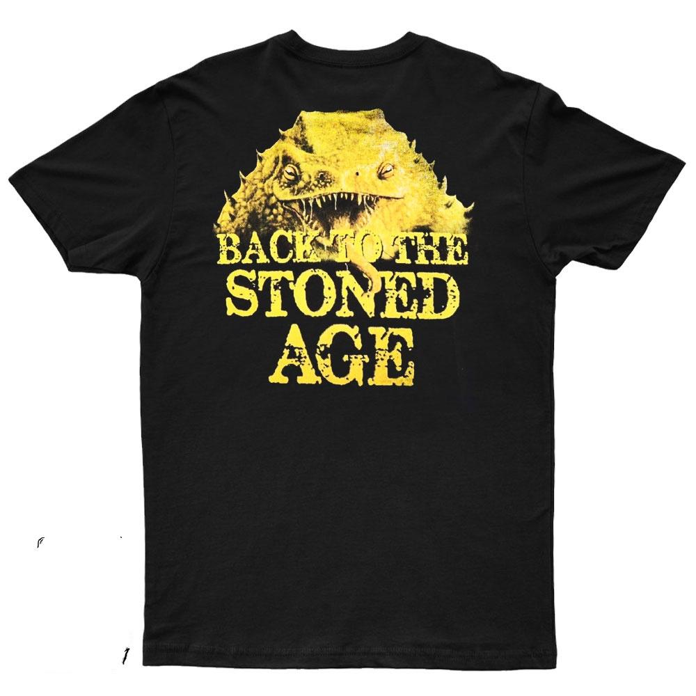 2025 New STILLBIRTH - Back To The Stoned Age Printed Unisex Street Fashion Trend Short Sleeved Pure Cotton Round Neck