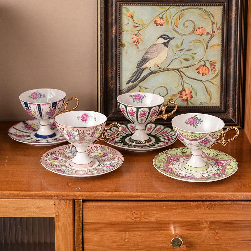 BRCeramic Black Tea Cups Saucer Condense Afternoon Tea Coffee Cup Saucer Sets Couple Cup Set Home Creative Milk Mug New Home GiftEY