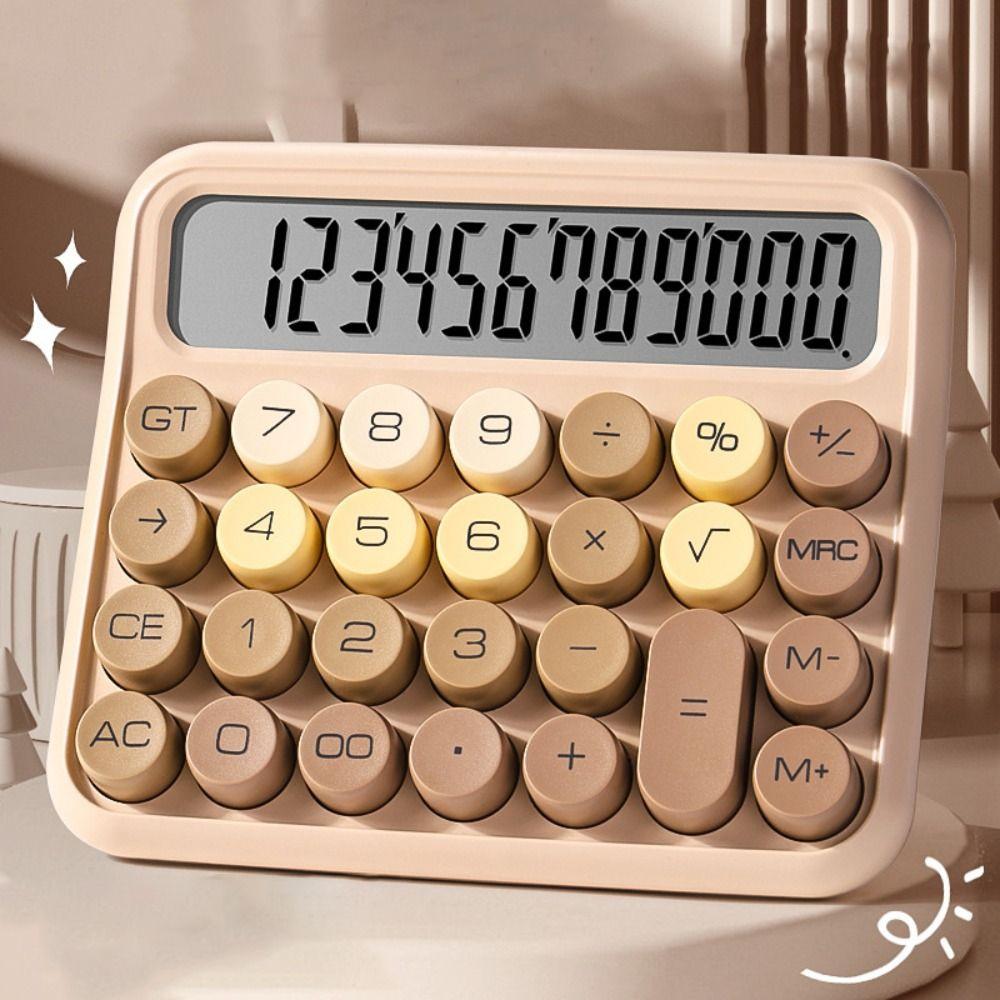 Mechanical Buttons Retro Typewriter Calculator Kawaii Vintage Typewriter Calculator  Children Gift