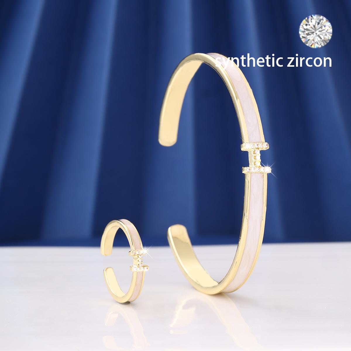 Элегантный цирконовый браслет и набор для ногтей: Роскошный, Модный, Универсальный Женский Аксессуар