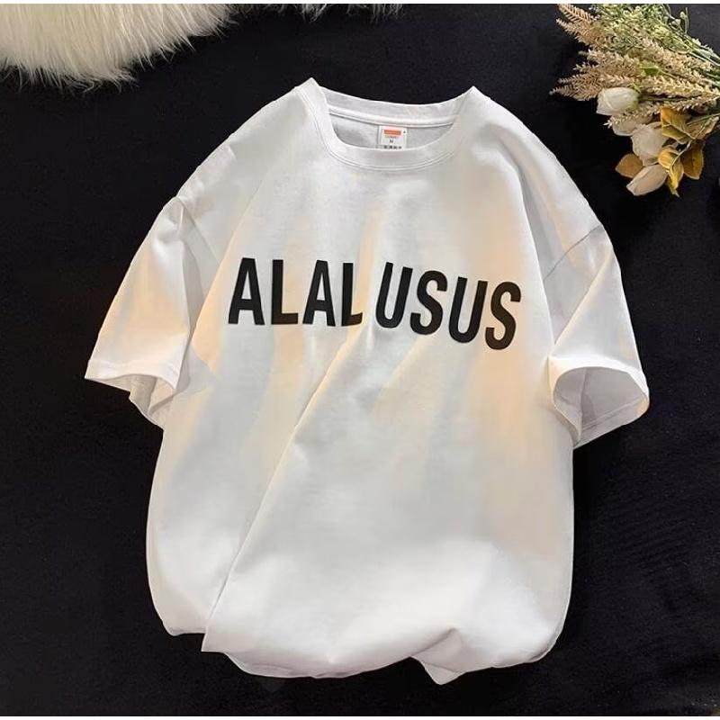 Men Short Sleeve T-Shirts Letter Graphic Print Half Sleeve Tshirts Pullover T-shirt Casual Tee Man Korean Casual Round Neck Retro Tops For