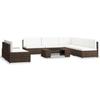 VidaXL Garden Furniture Set 7 Pcs Woven Resin Brown