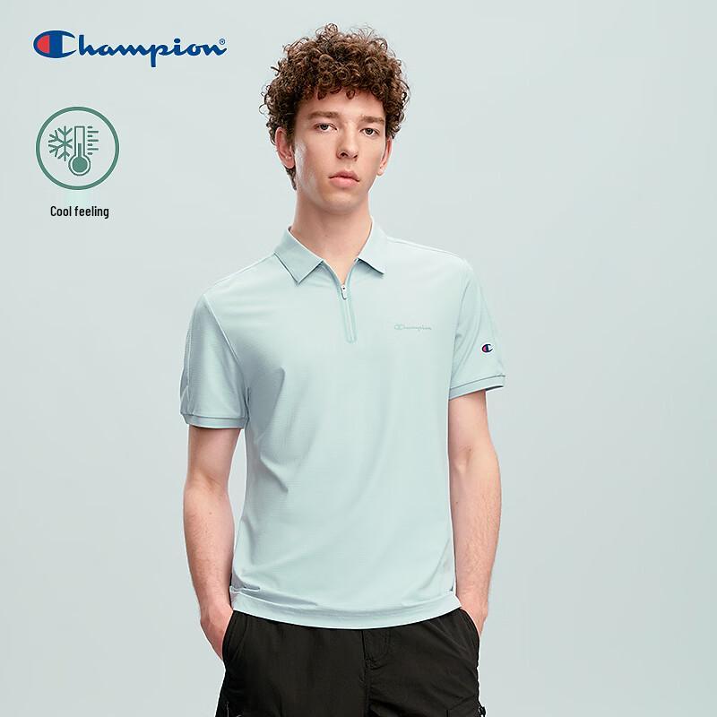 Champion Men s Cooling Waffle Knit Half-Zip Polo Shirt M