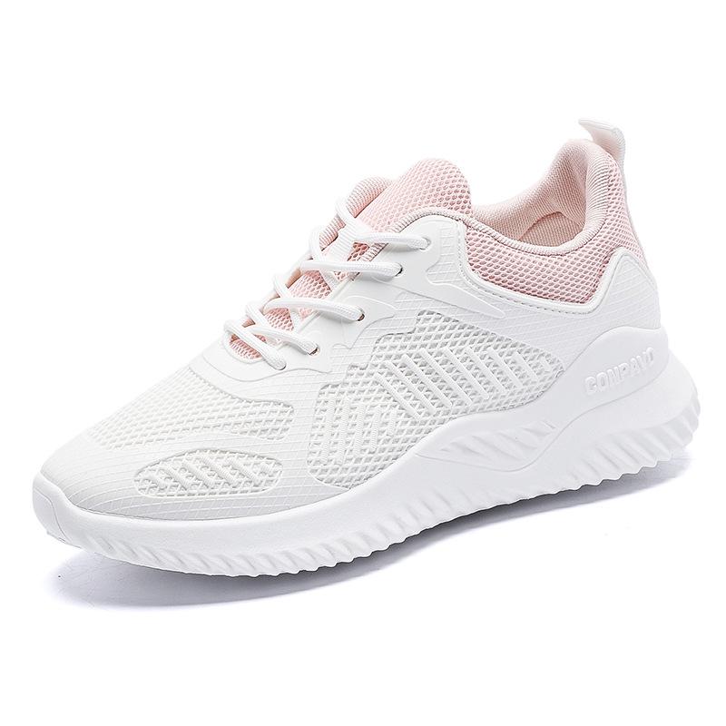 Korean Style Women's Flyknit Running Shoes - Autumn 2023 Versatile Casual White Sneakers