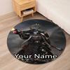 Custom Name Warhammer 40K Printed Round Rug Carpet Chair Rug Area Rug Entryway Doormats,for Office Chair Living Room Bedroom Kitchen Room.