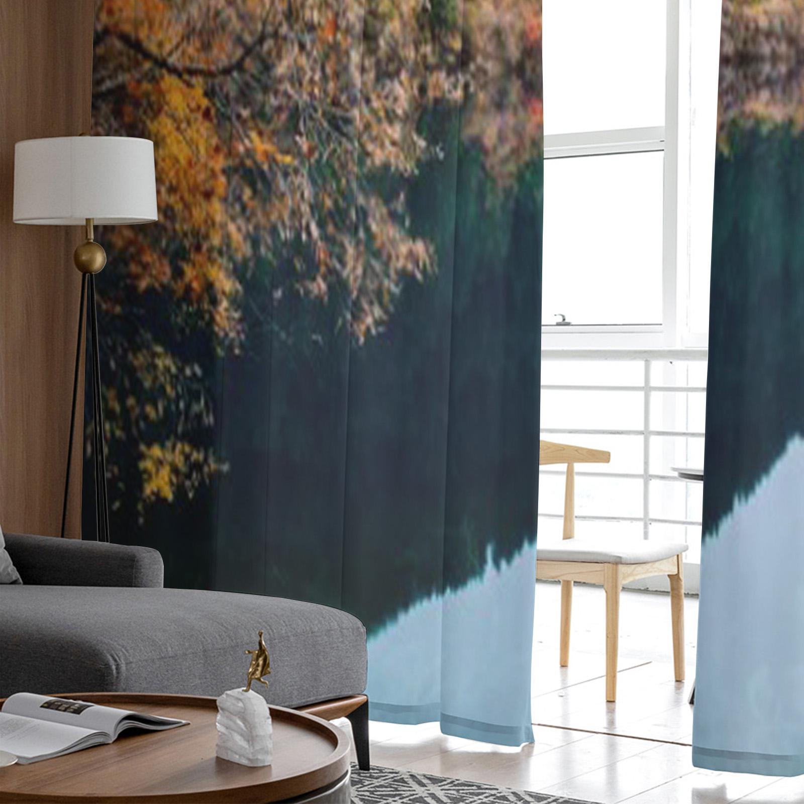 Зеркальное озеро Природный пейзаж Тюль Шторы для гостиной Прозрачная занавеска Спальня — фото 2