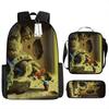 Children Backpack Three Piece Set With The Avengers Hulk Print Design For School Use