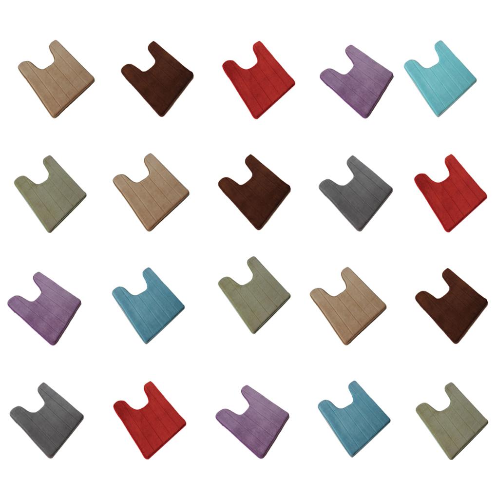 U-förmige Toilettenmatte Wasserabsorbierend Rutschfest Elastisch Hautfreundlich Badezimmerteppich Pad Badeteppich Duschschutz Haushalt Zuhause