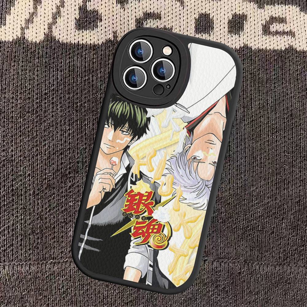 G-GINTAMA Anime Phone Case Hard Leather For IPhone 16 15 14 Mini 11 12 13 Pro Max Plus Fundas