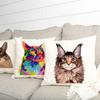 Cute Cat Pillows Cases for Sofa Home Decor Room Decoration Car Cushion Cover Polyester Pet Pillow Case Covers Pillowcase 45x45cm