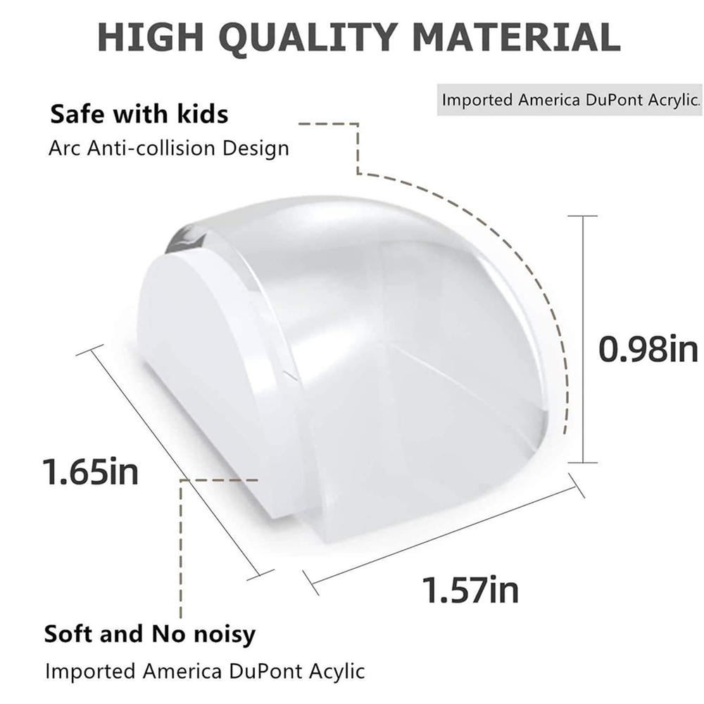 Acryl-Türstopper, selbstklebend, kollisionssicher, Türhalter, bodenmontiert, nagelfrei, schützt Wände und Möbel