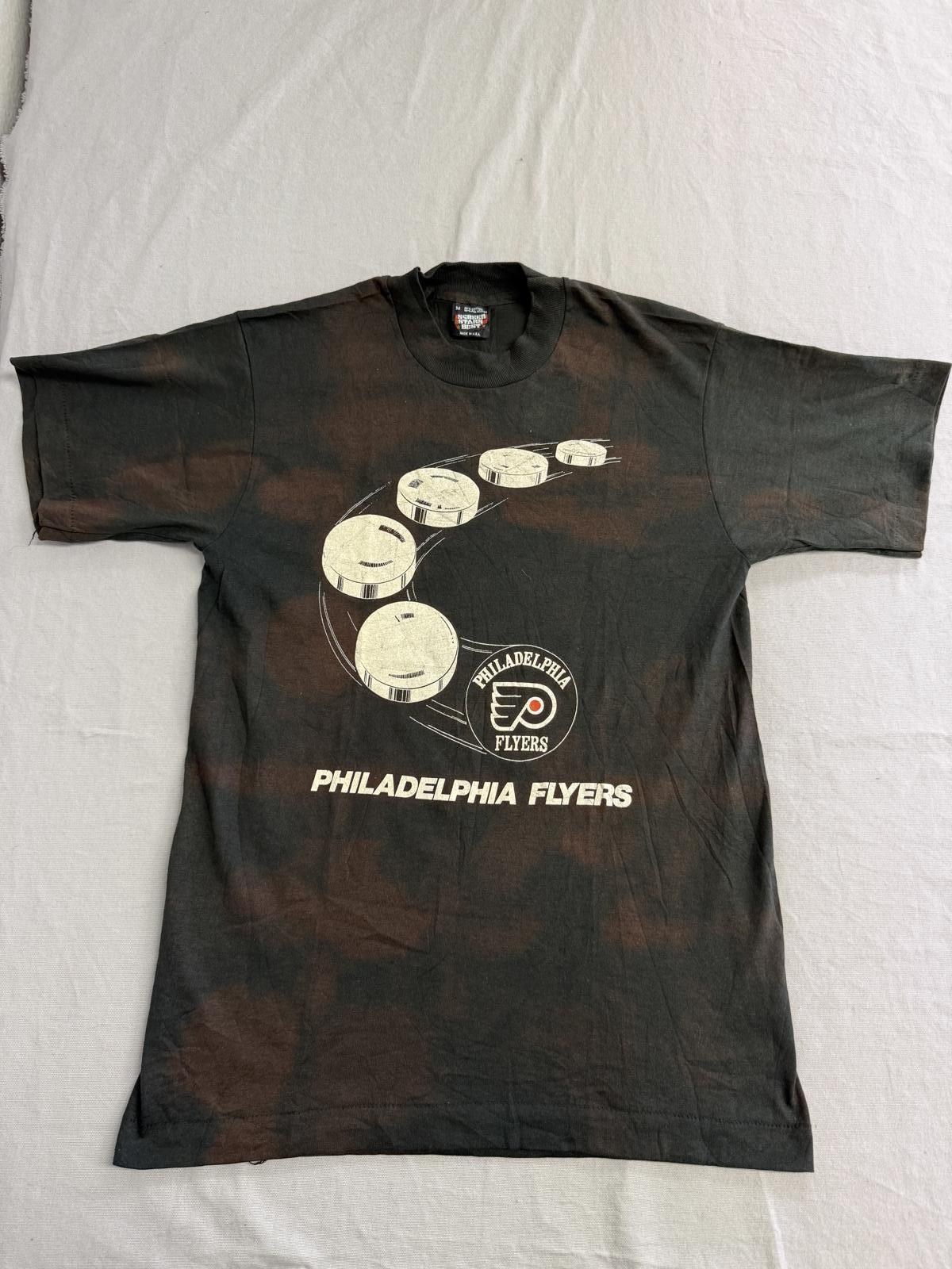 VTG Faded Philadelphia Flyers Hockey Puck Trails M XL