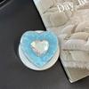 Ice Silk Love Rhinestone Color Mobile Phone Airbag Bracket Magnetic Attraction Suitable For Magsafe Creative Design Women'S Ring