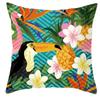 Federa per cuscino per divano, federa per cuscino stampata, Stile Tropicale, Animale, uccello, pappagallo, decorazione d'interni
