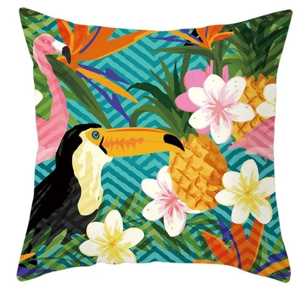 Federa per cuscino per divano, federa per cuscino stampata, Stile Tropicale, Animale, uccello, pappagallo, decorazione d'interni