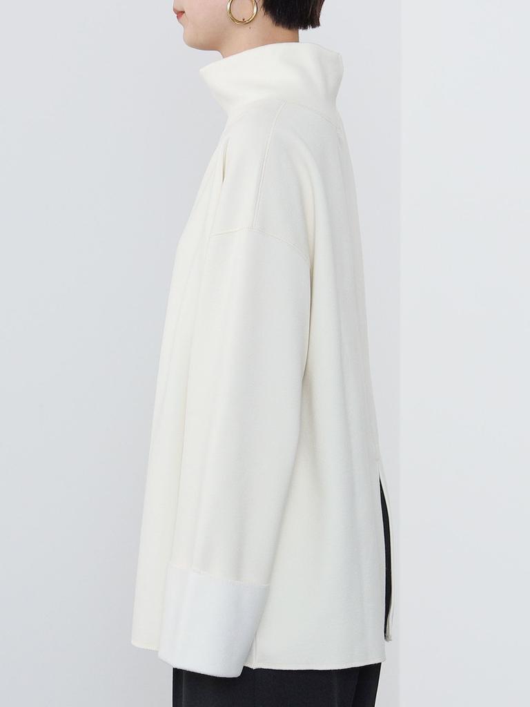 TEE Pullover mit Stehkragen und weiten Ärmeln, Elfenbein, Einheitsgröße [Beams Heart], L/S, Damen