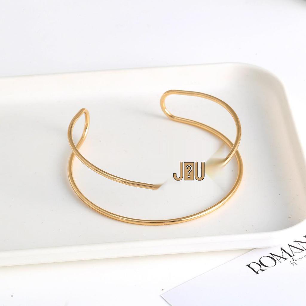 Lead-Free Geometric Exaggerated Open Arm Cuff Bracelet - Women's Fashion Jewelry