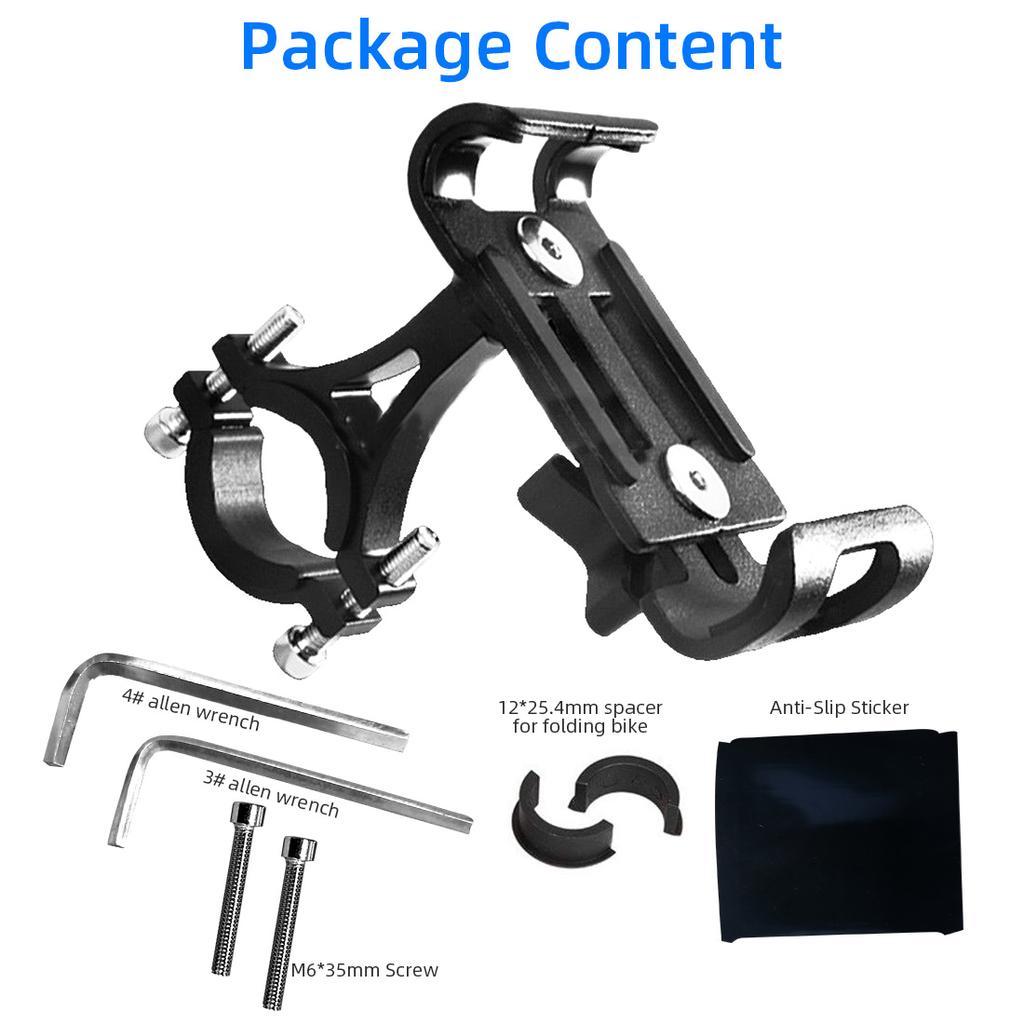 Bicycle & Motocycle Phone Mount,Aluminum Alloy Phone Holder with 360 Degree Rotation Compatible with iPhone 14/13/12/11 etc,Samsung Etc GPS
