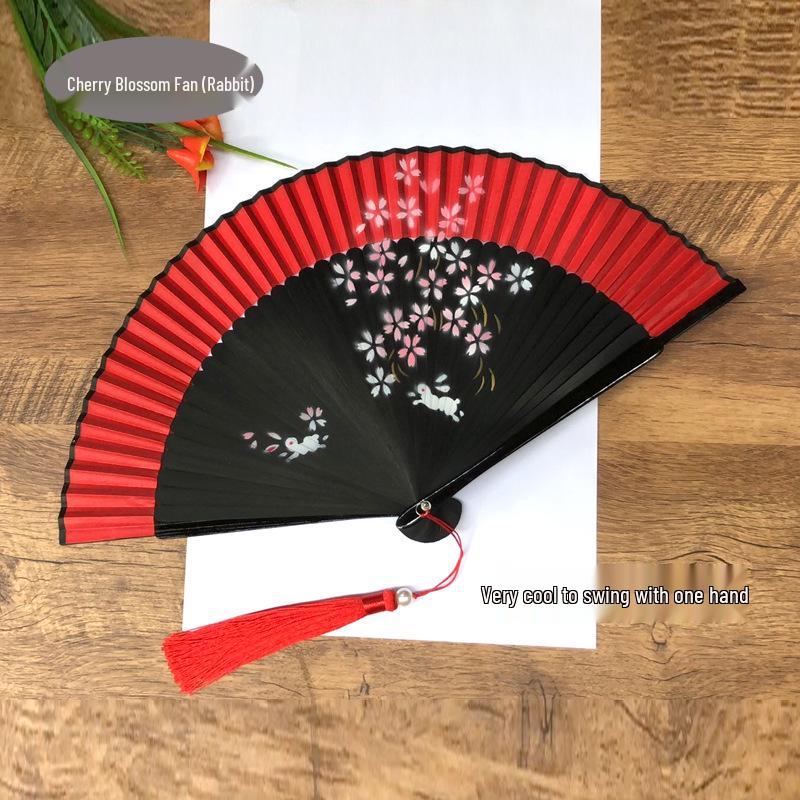 Evantai pliabil din bambus în stil chinezesc pentru Hanfu sau dans