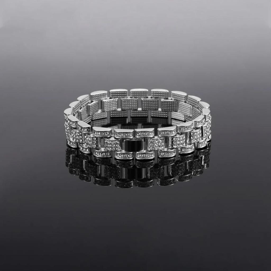 Hip Hop Flash Pánský Nový Punk Hiphop Tílko Řetěz Náramek Hiphop Náramek Náramek