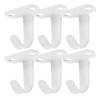 6pcs Ceiling Hooks Screw Mounted Wall Fixing Hooks Strong Load Bearing Home Storage Kitchen Balcony Hanging Plant Hooks Hanger