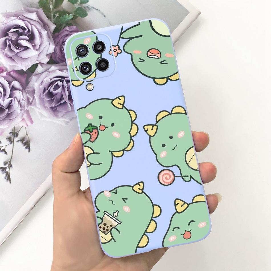 Custodia per Telefono Samsung Galaxy M22 Samsung M22 F22 SM-M225F E225F Gatto Carino Cartone Animato Colore Caramella Silicone Morbido Copertura Posteriore