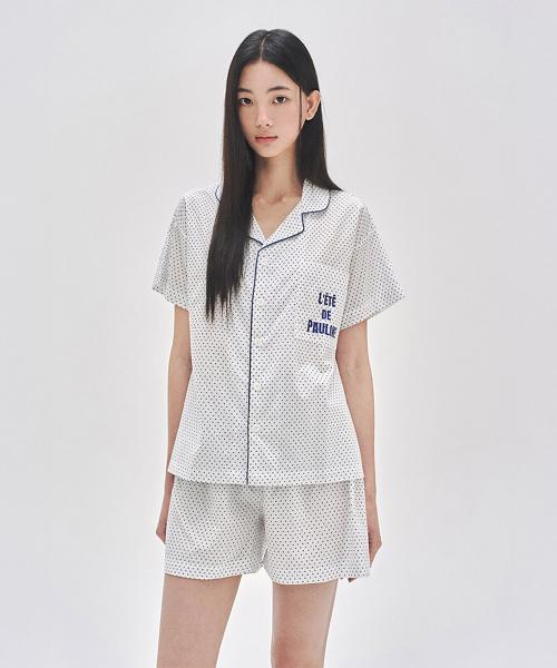 

[LETEDE PAULINE] Dots Half Sleeve Top & Half Pants 019A [Shipped from Korea] 100% Authentic M